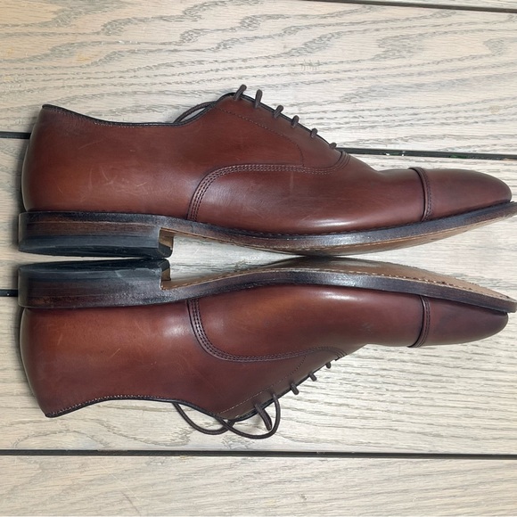 Allen Edmonds "PARK AVENUE" Men's Sz 12D Cap Oxfords USA Burgundy - Picture 7 of 12